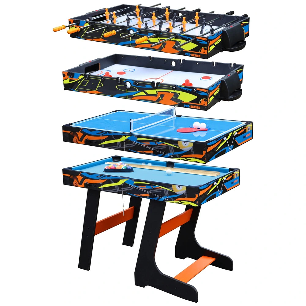 4Ft Foldable 4-In-1 Games Table