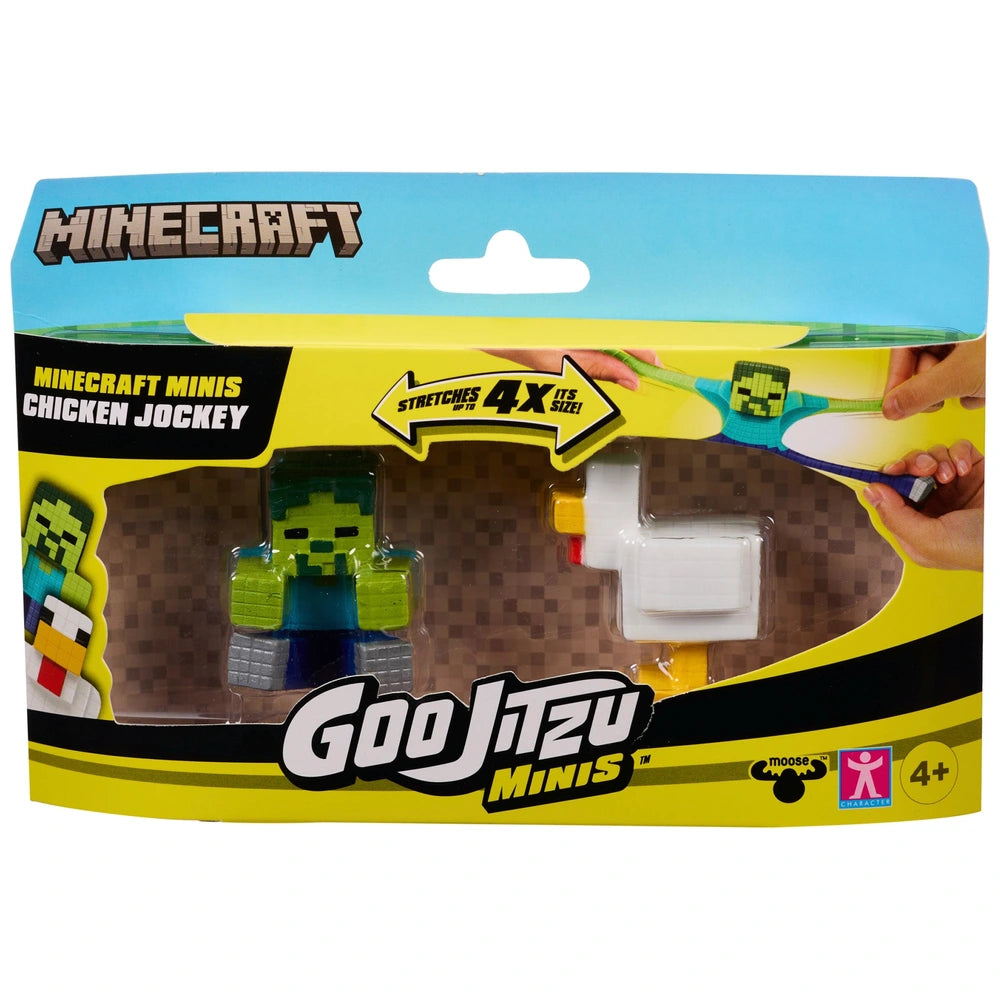 Goo Jit Zu Minis Minecraft Chicken Jockey Zombie & Chicken 2 Pack