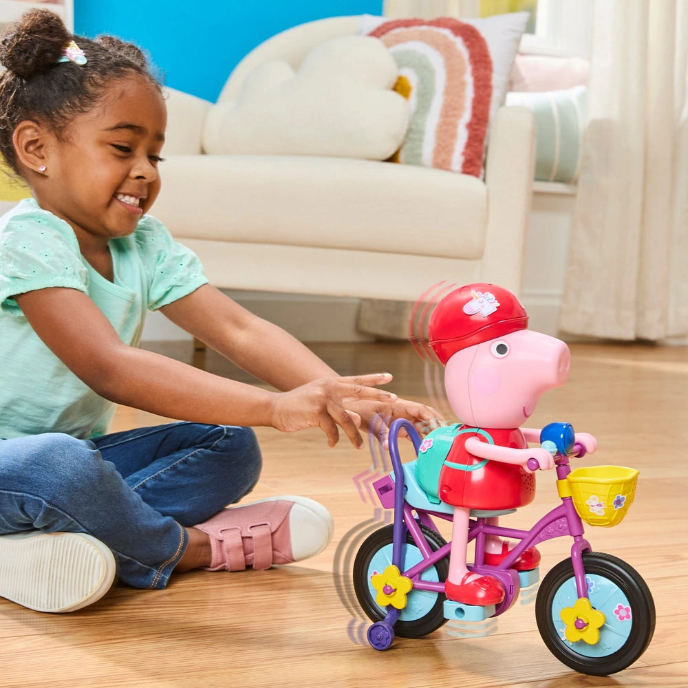 Peppa Pig Ready, Pedal, Go Peppa 8-Inch Peppa Pig Figure And Bicycle Playset