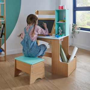 Crafty Co. Wooden Arts & Craft Table And Stool