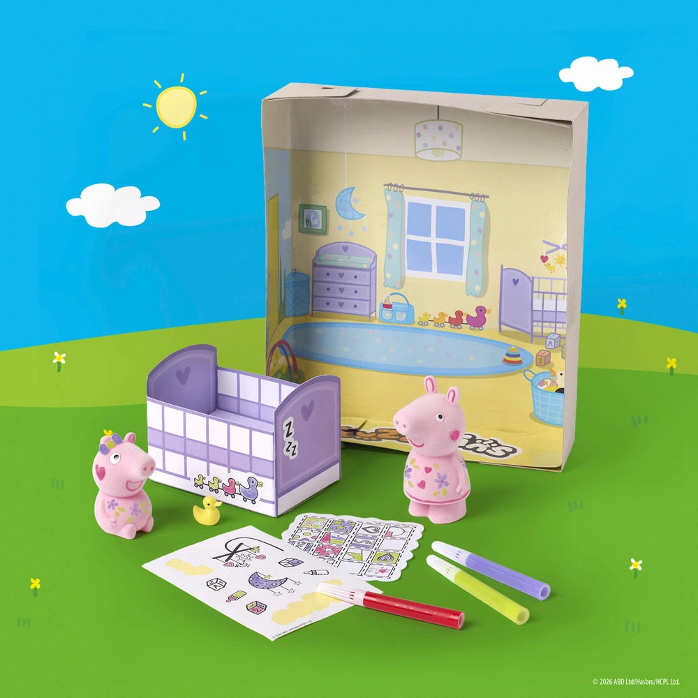 Fuzzikins Colour And Play Set Peppa Pig Peppa, Evie And Wakwak