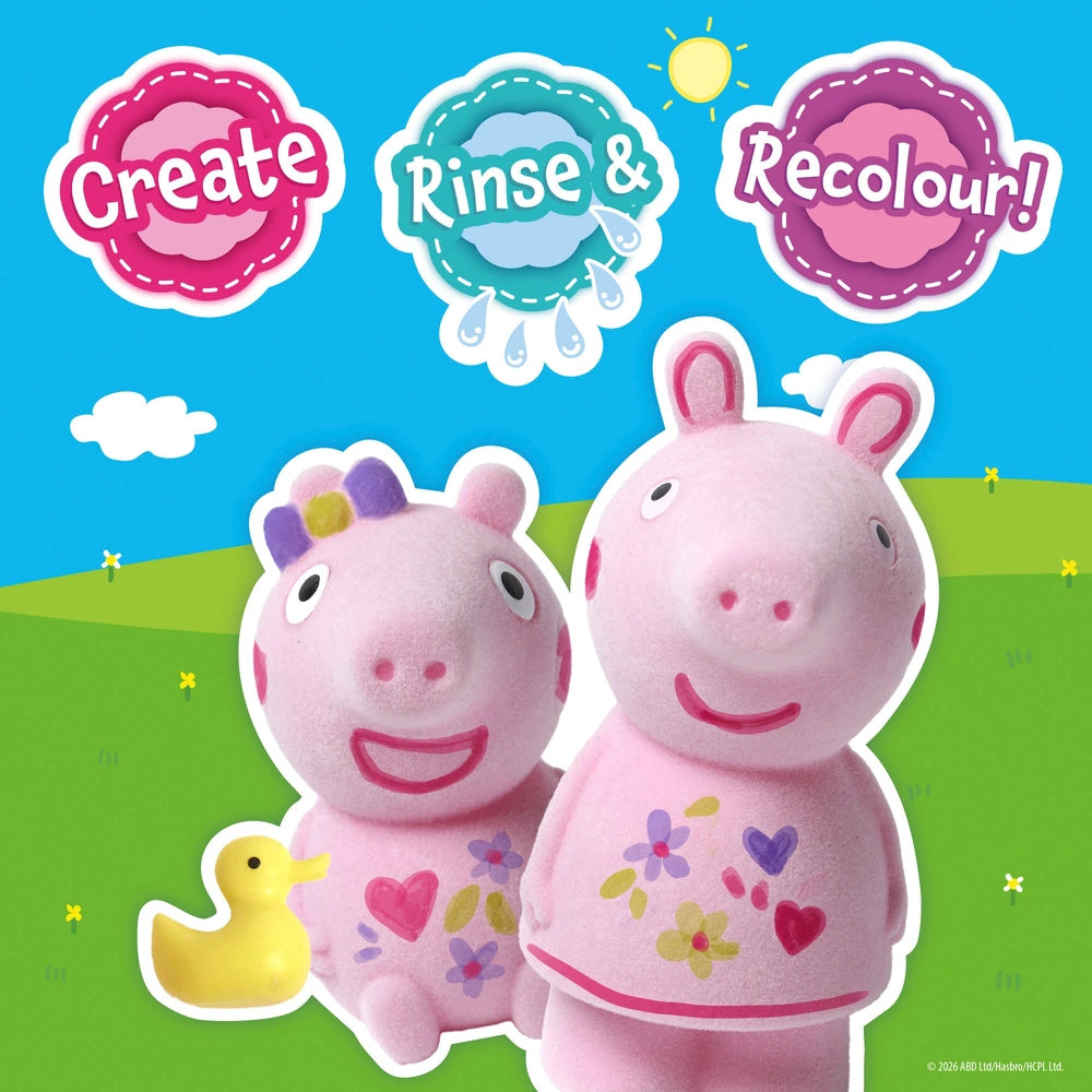 Fuzzikins Colour And Play Set Peppa Pig Peppa, Evie And Wakwak