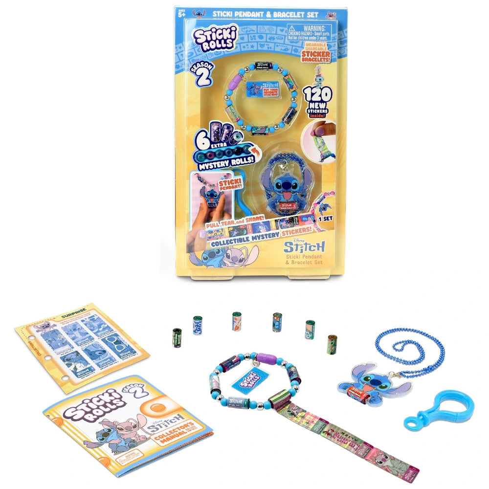 Sticki Rolls Stitch Pendant And Bracelet Making Set With 120 Stickers Series 2