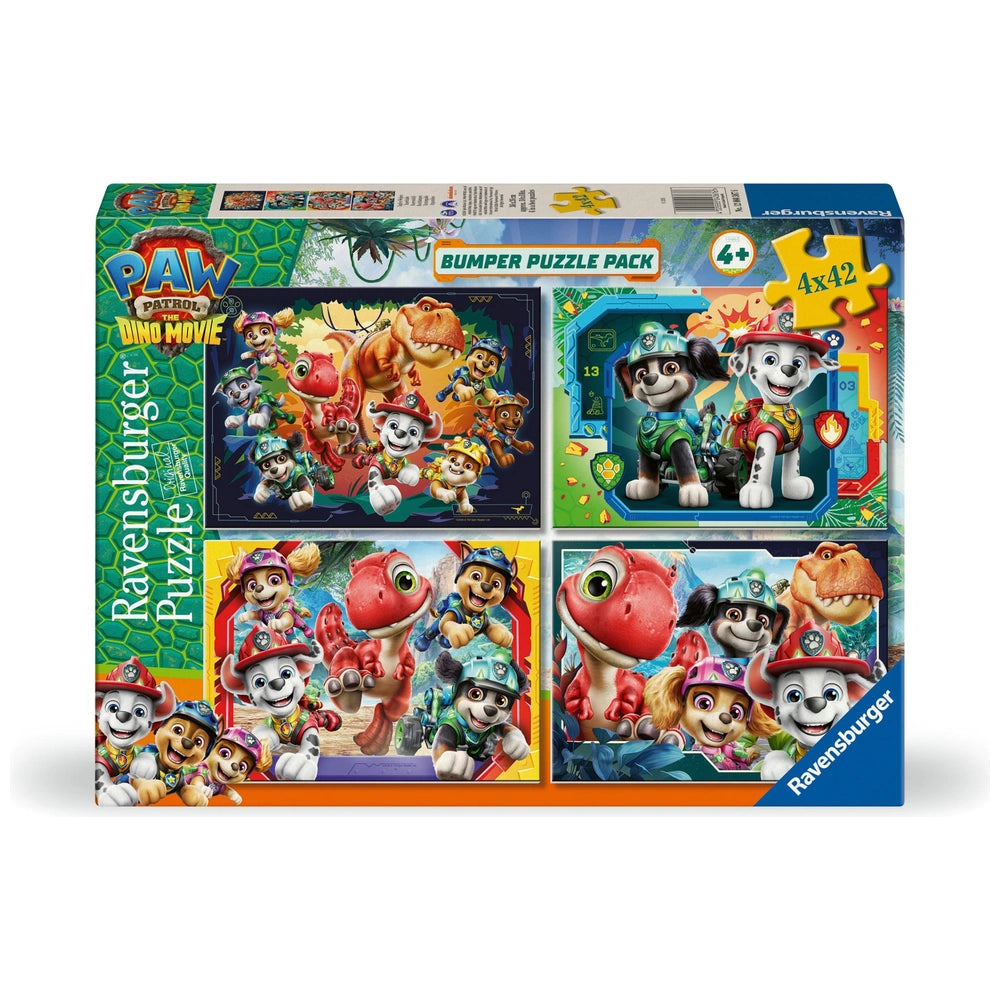 Ravensburger Paw Patrol: The Dino Movie Jigsaw Puzzles Bumper Pack 4 X 42 Pieces