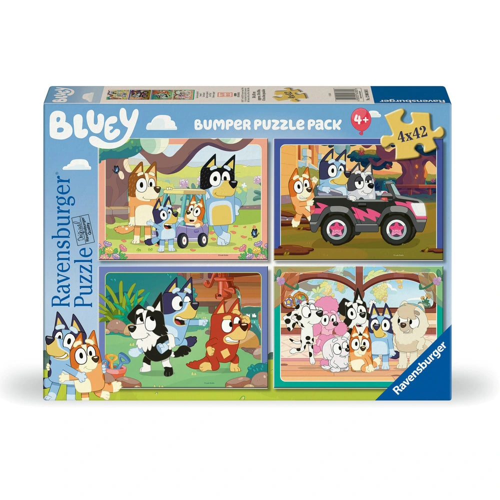 Ravensburger Bluey Jigsaw Puzzles Bumper Pack 4 X 42 Pieces