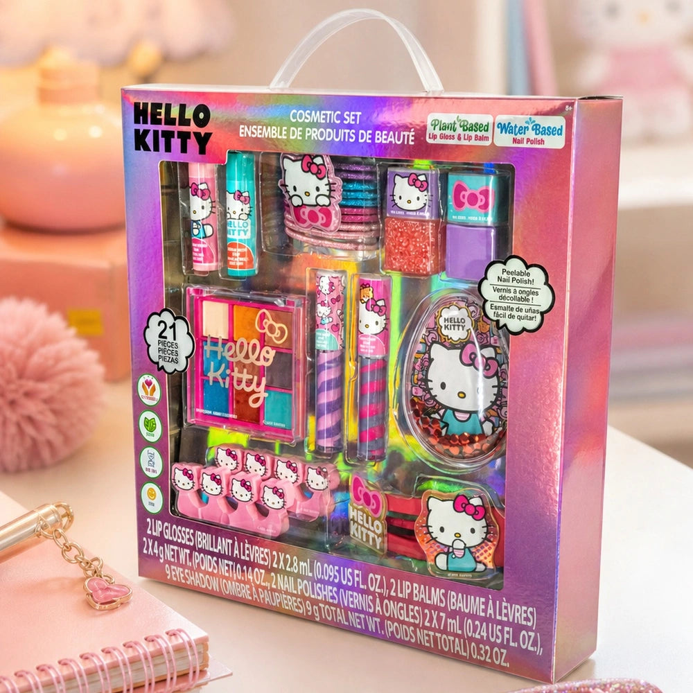 Hello Kitty & Friends Cosmetic And Hair Accessory Set 21 Pack