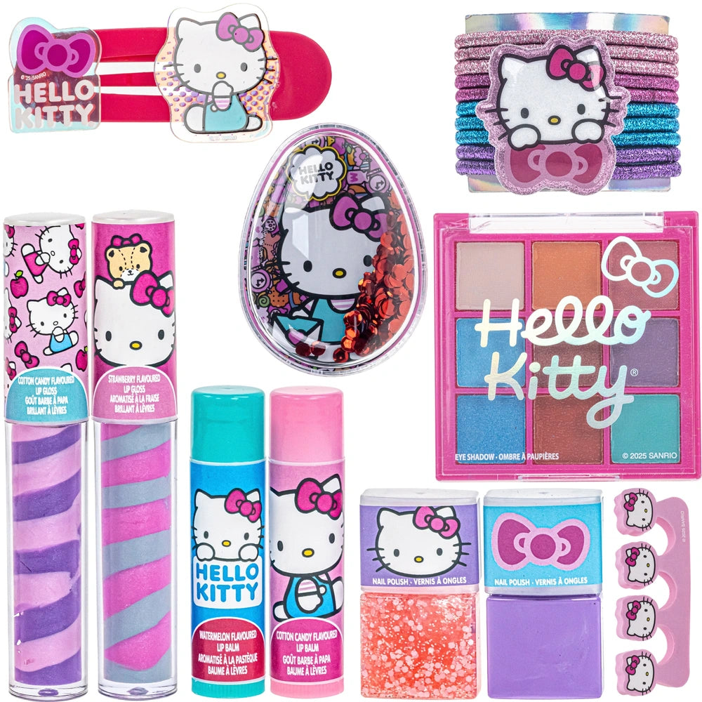 Hello Kitty & Friends Cosmetic And Hair Accessory Set 21 Pack