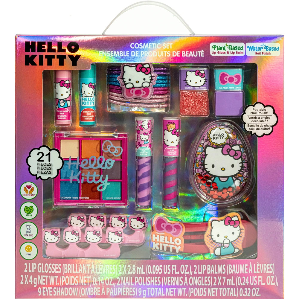 Hello Kitty & Friends Cosmetic And Hair Accessory Set 21 Pack