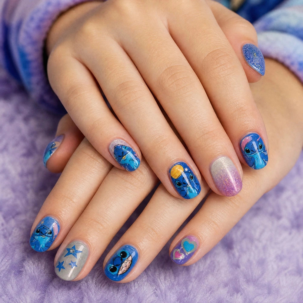 Disney Stitch Press On Nails 24 Pack Assortment