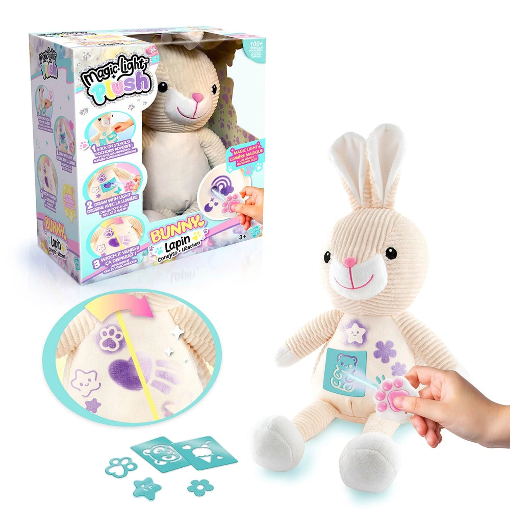 Magic Light Plush Bunny Toy Stencil Set