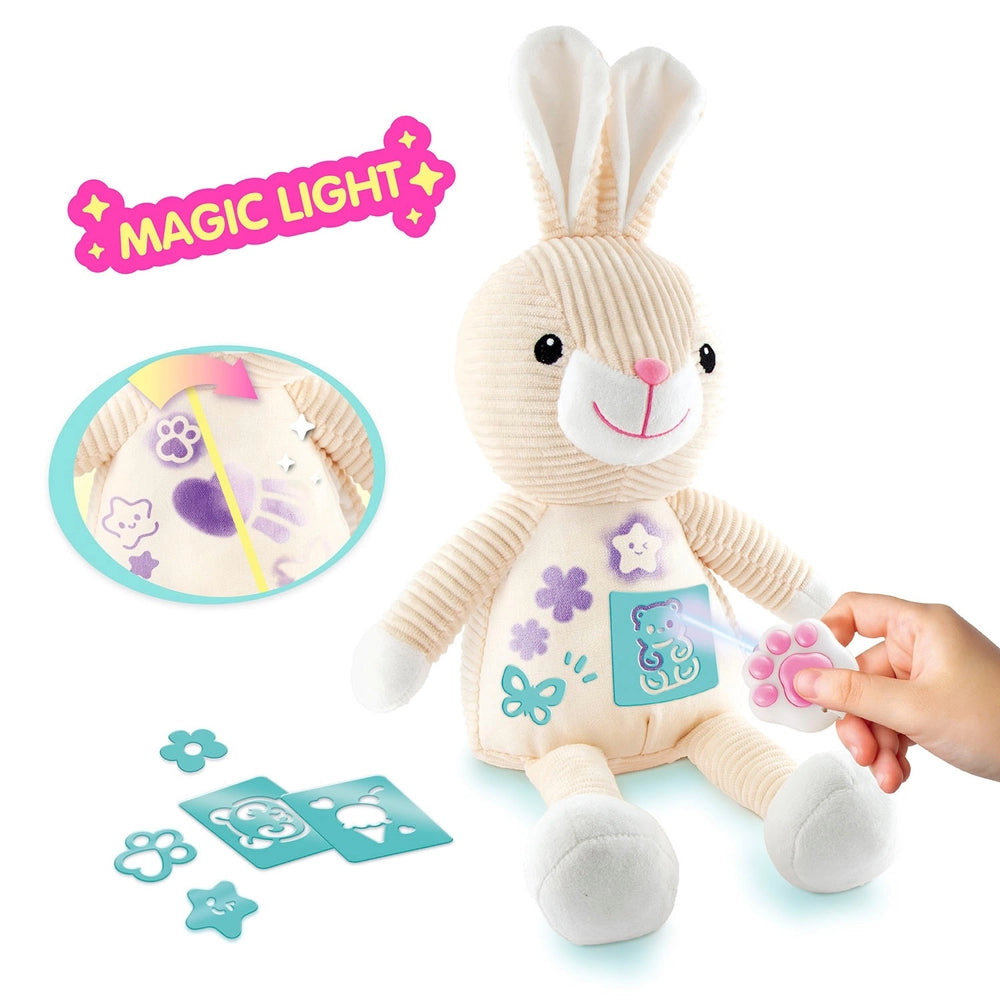 Magic Light Plush Bunny Toy Stencil Set