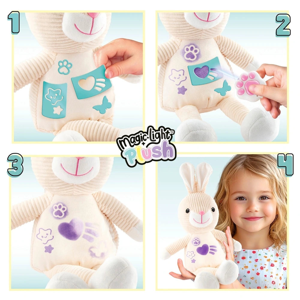 Magic Light Plush Bunny Toy Stencil Set