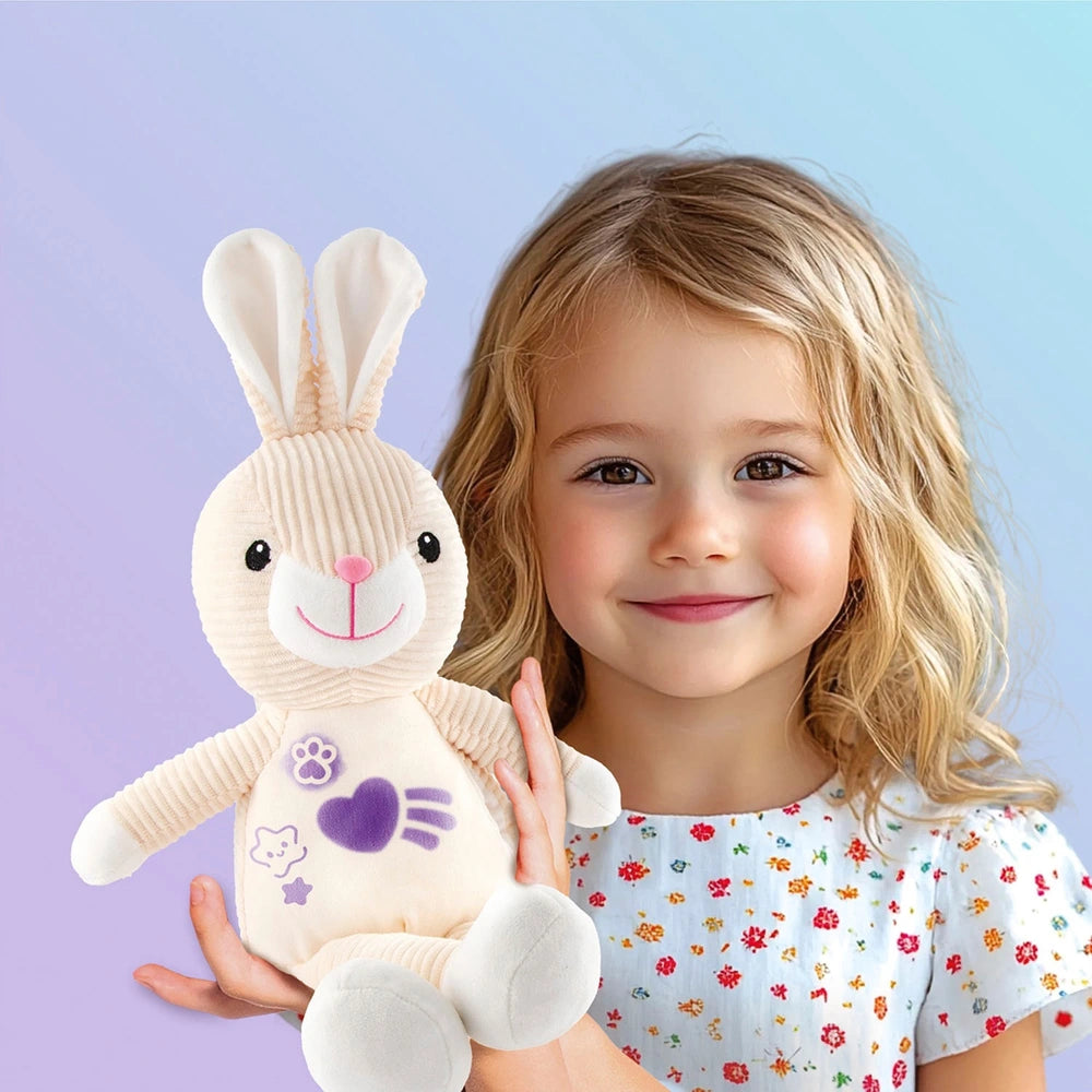Magic Light Plush Bunny Toy Stencil Set