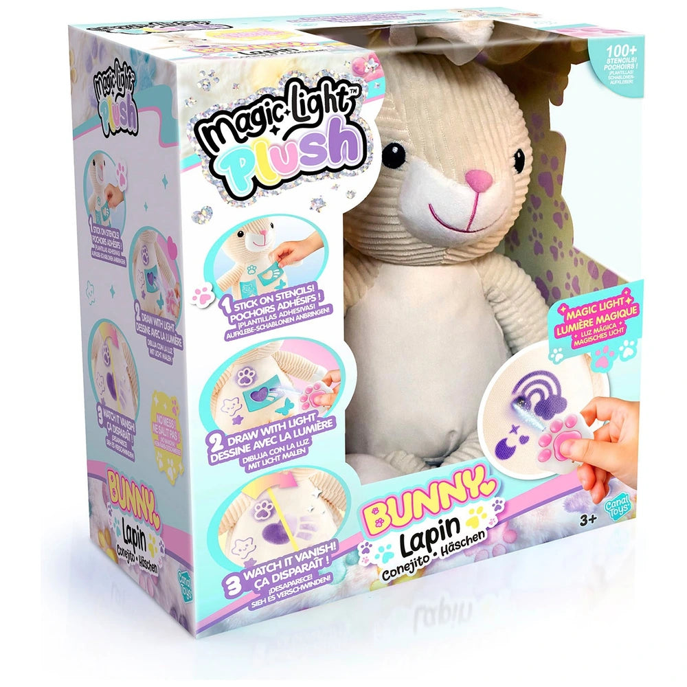 Magic Light Plush Bunny Toy Stencil Set