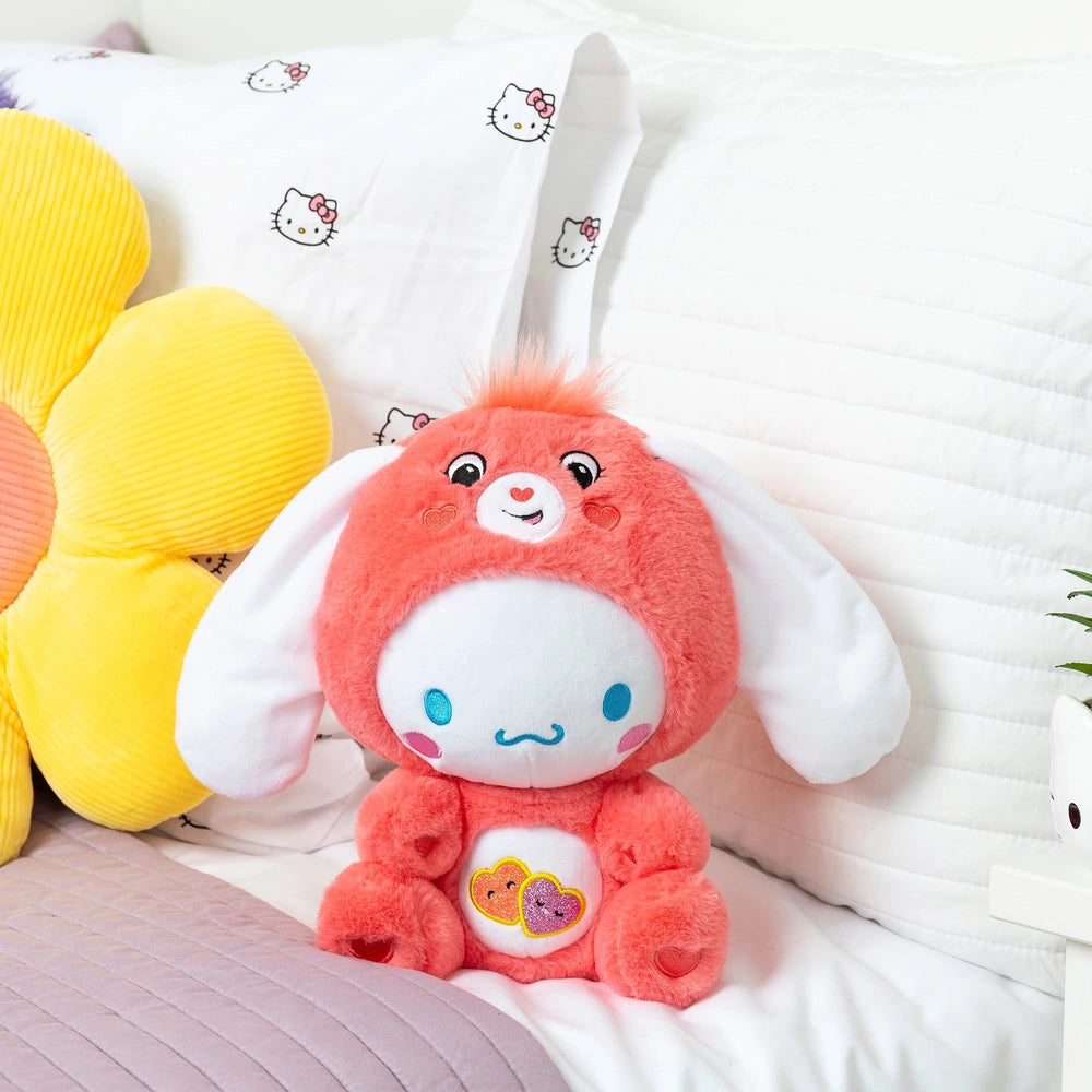 Care Bears X Hello Kitty And Friends Plush Love-A-Lot X Cinnamoroll 25Cm