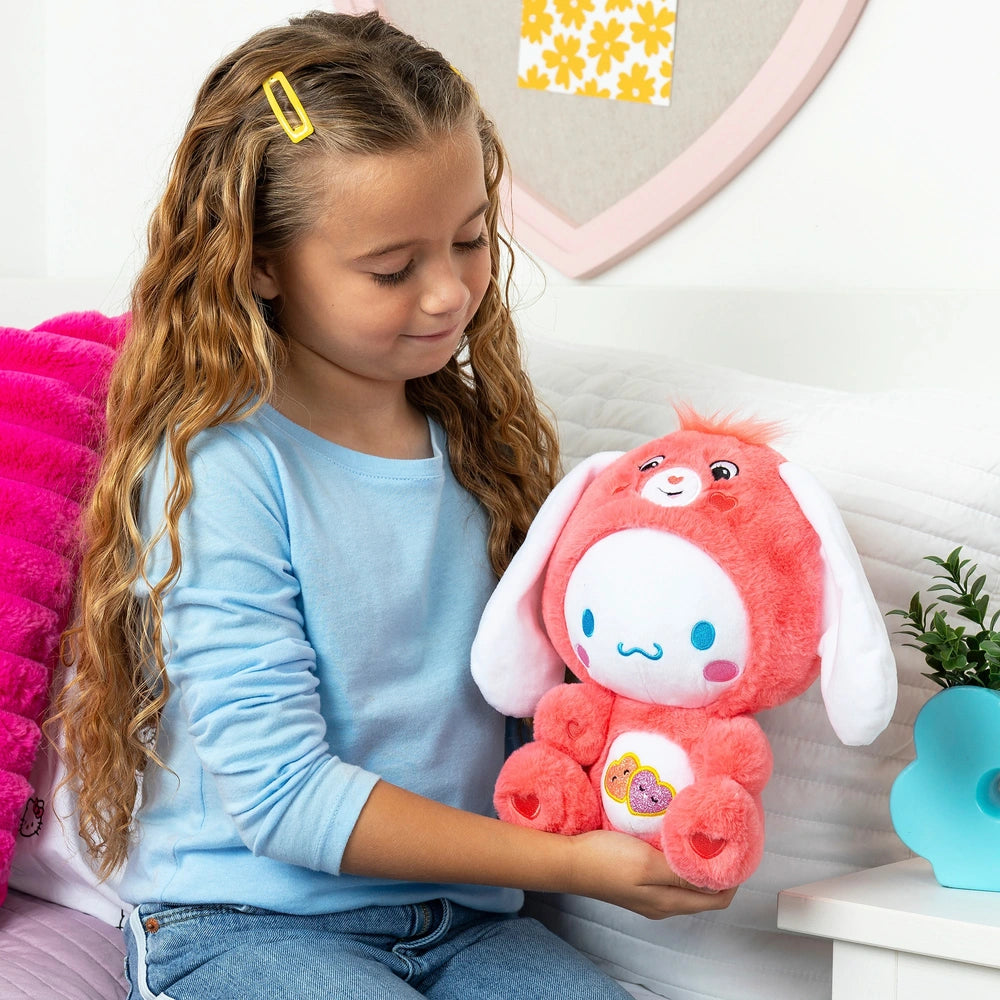 Care Bears X Hello Kitty And Friends Plush Love-A-Lot X Cinnamoroll 25Cm
