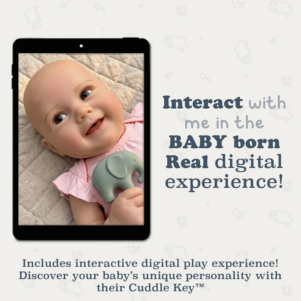 Baby Born Real Hand-Painted, Realistic Reborn Baby Doll Girl - Fair, Open Eyes