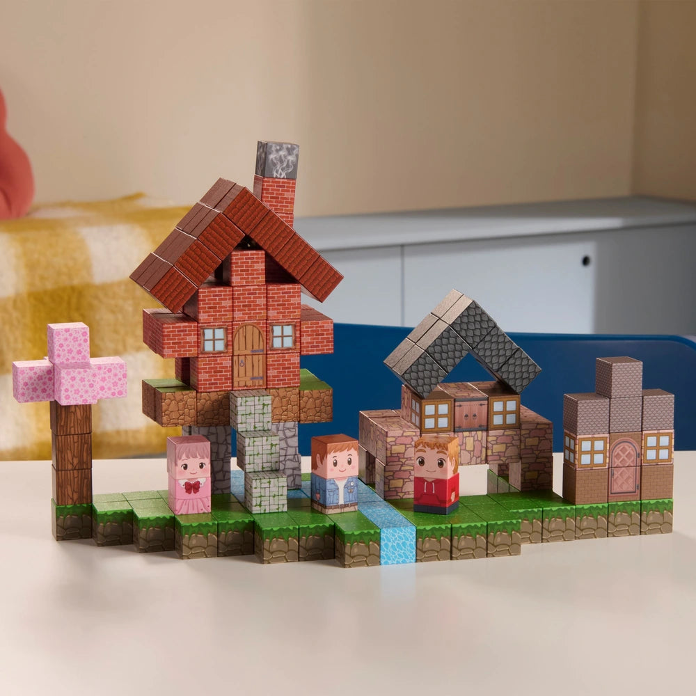 Magnetic Cubes 200 Piece Village Building Set