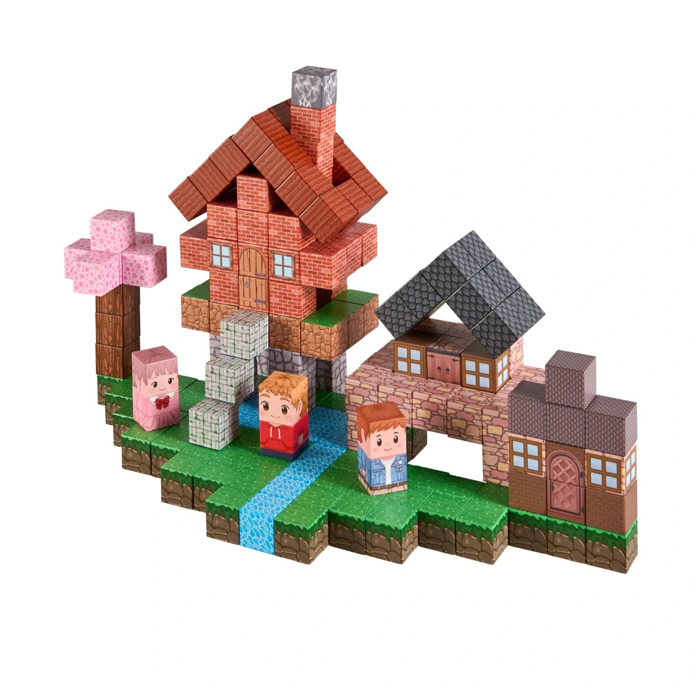 Magnetic Cubes 200 Piece Village Building Set