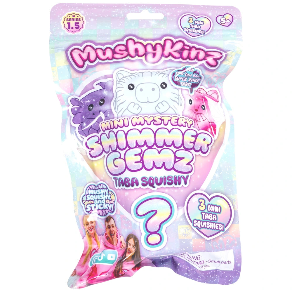 Mushykinz Mystery Mini Mushy Gemz Taba Squishies Fidget Toy 3 Pack Assortment