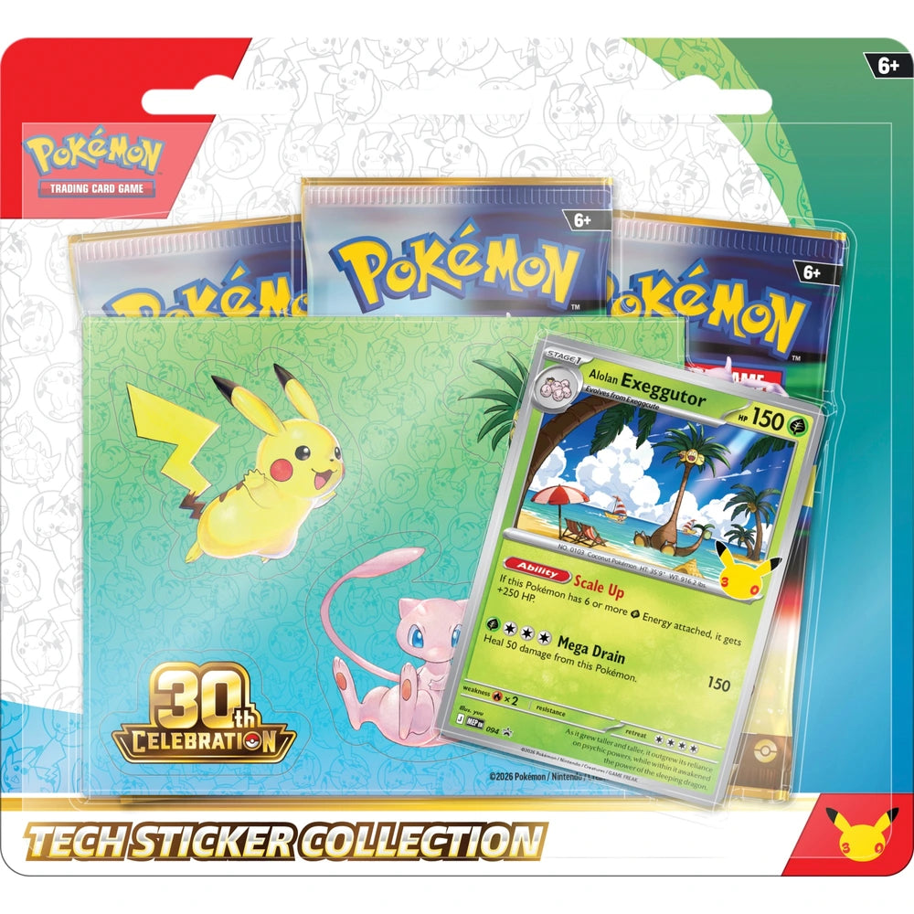 Pokémon Trading Card Game (Tcg): 30Th Celebration Tech Sticker Collection Assortment