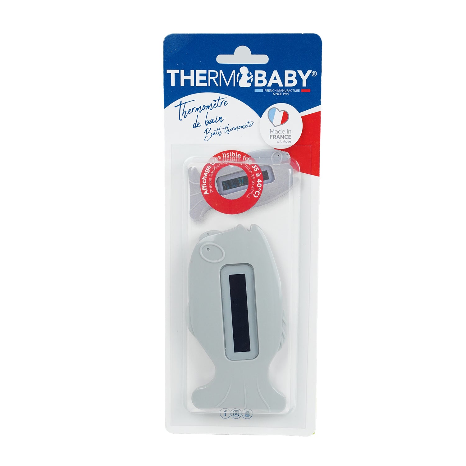 Digital Bath Thermometer Grey