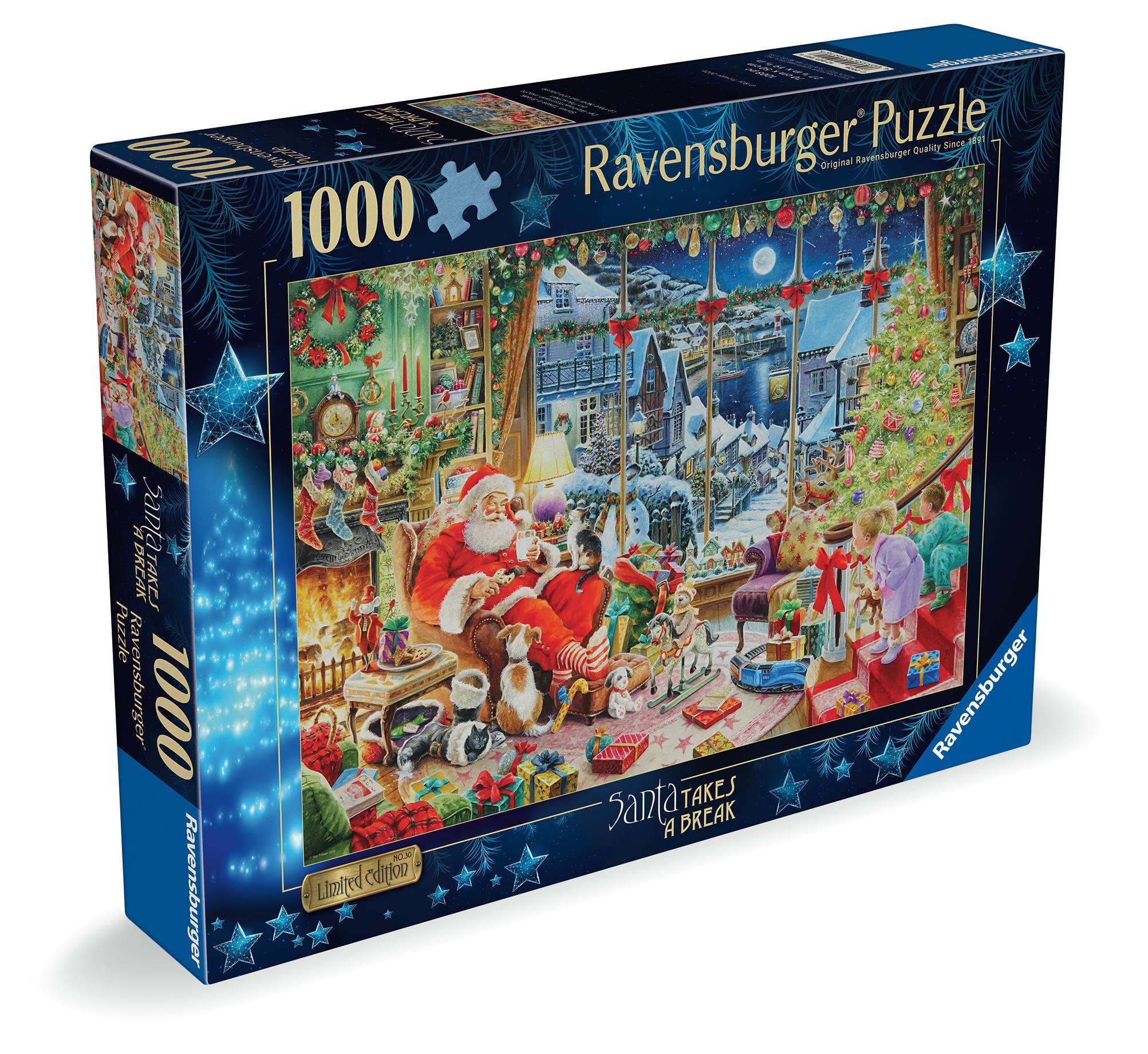 Ravensburger Christmas No.30 Santa Takes A Break 1000 Piece Jigsaw Puzzle