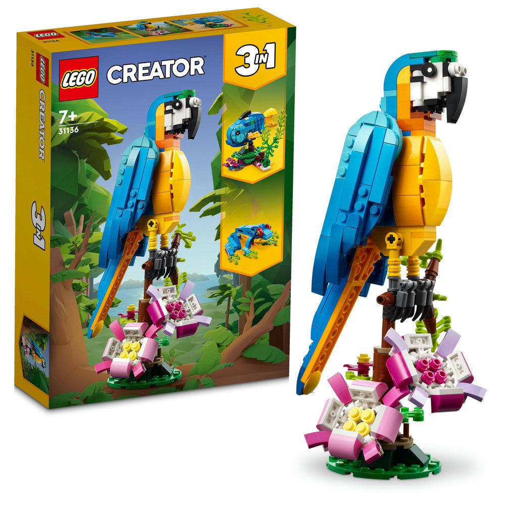 Lego® Creator Exotic Parrot 31136 Building Toy Set (253 Pieces)