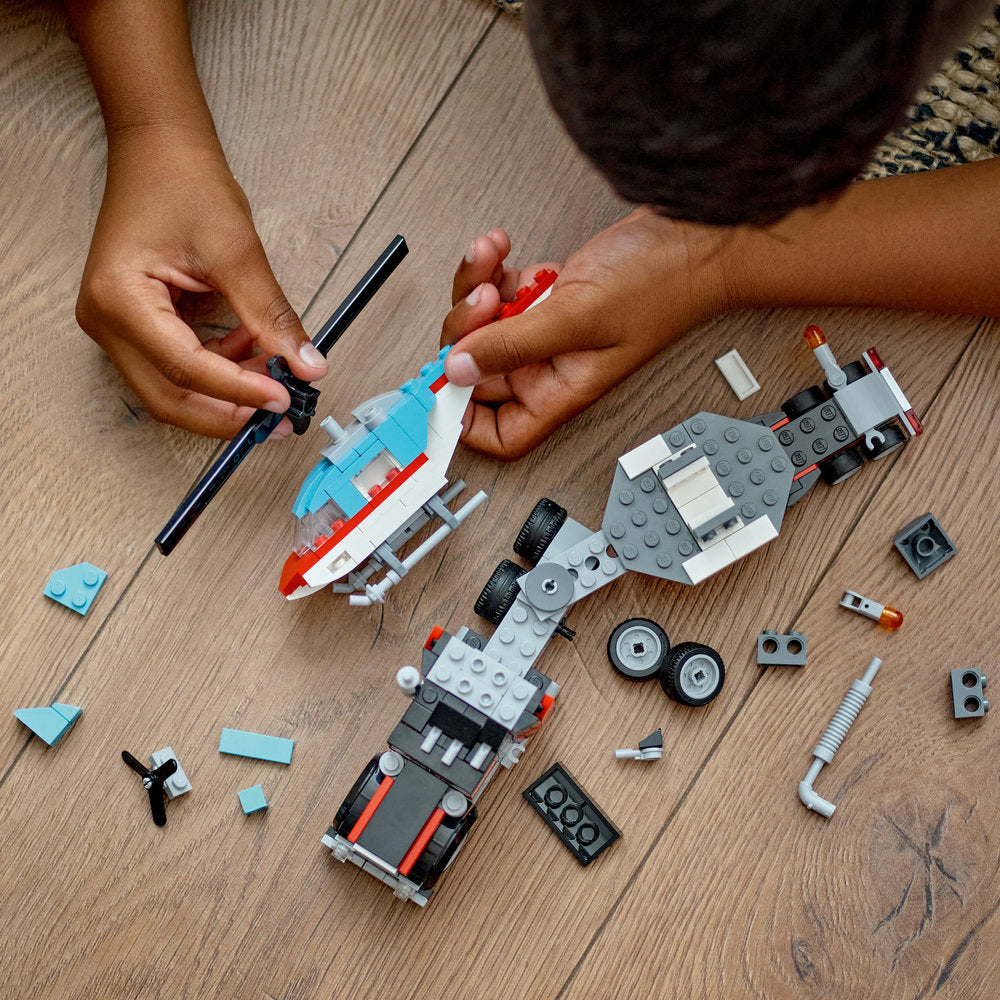 Lego® Creator Flatbed Truck With Helicopter Toy 31146