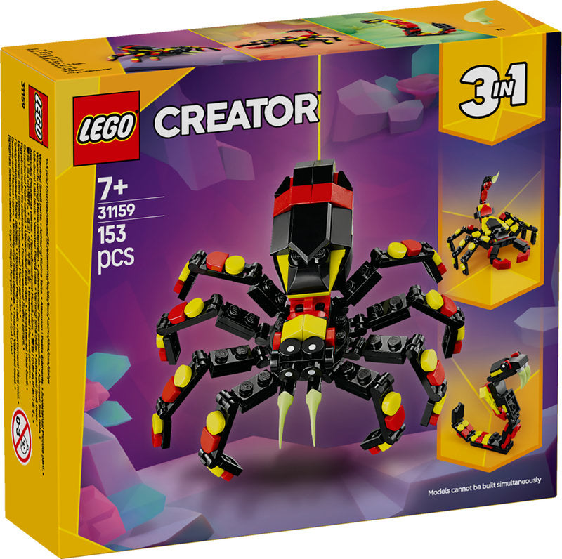 Lego® Creator 3In1 Wild Animals: Surprising Spider Toy Playset 31159