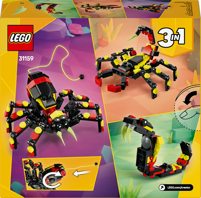 Lego® Creator 3In1 Wild Animals: Surprising Spider Toy Playset 31159