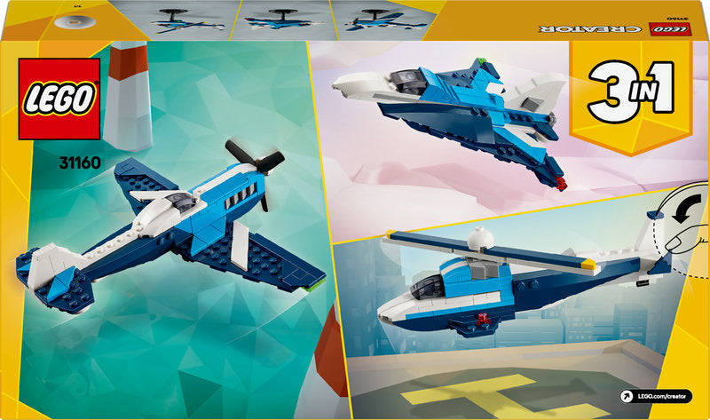 Lego® Creator 3In1 Aircraft: Race Plane Toy Vehicle Playset 31160