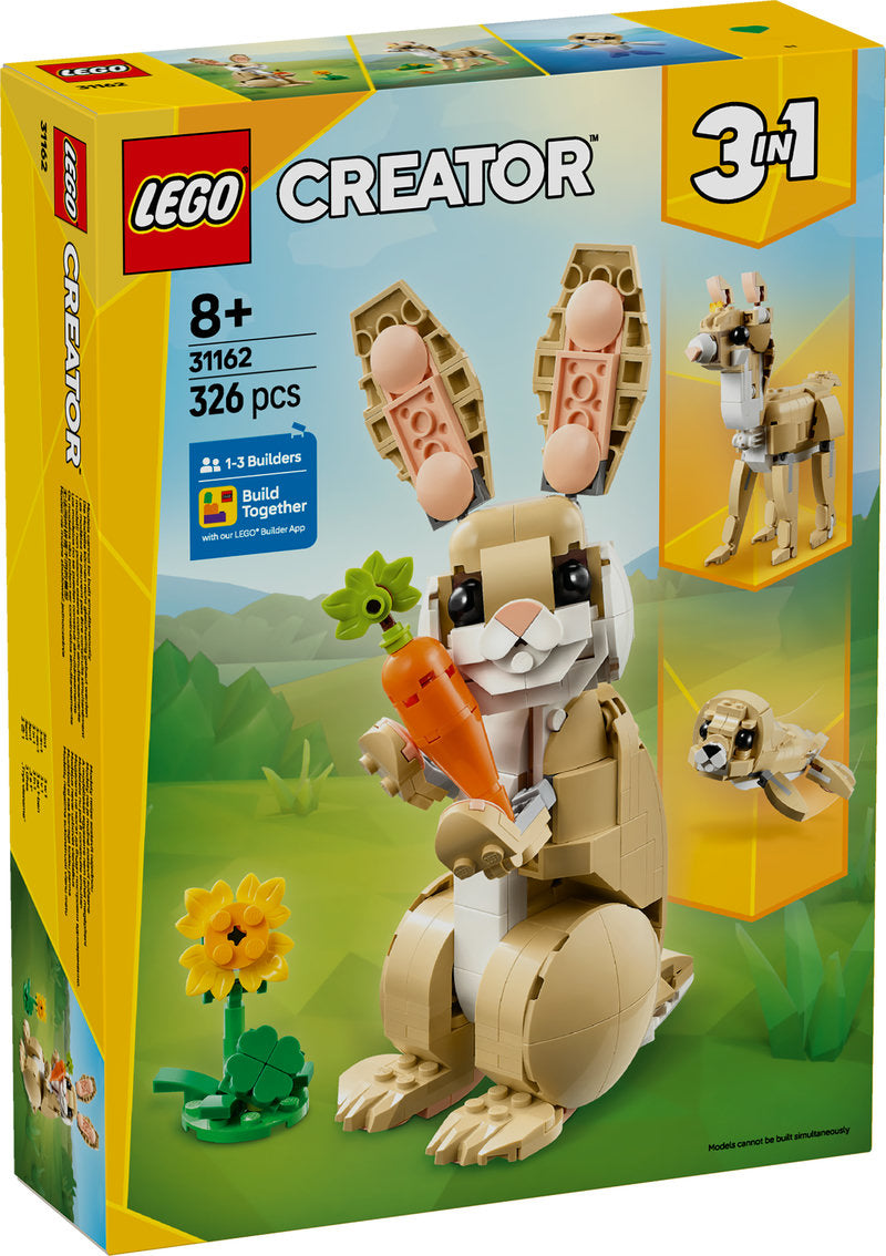 Lego® Creator 3In1 Cute Bunny Toy Animal Playset 31162