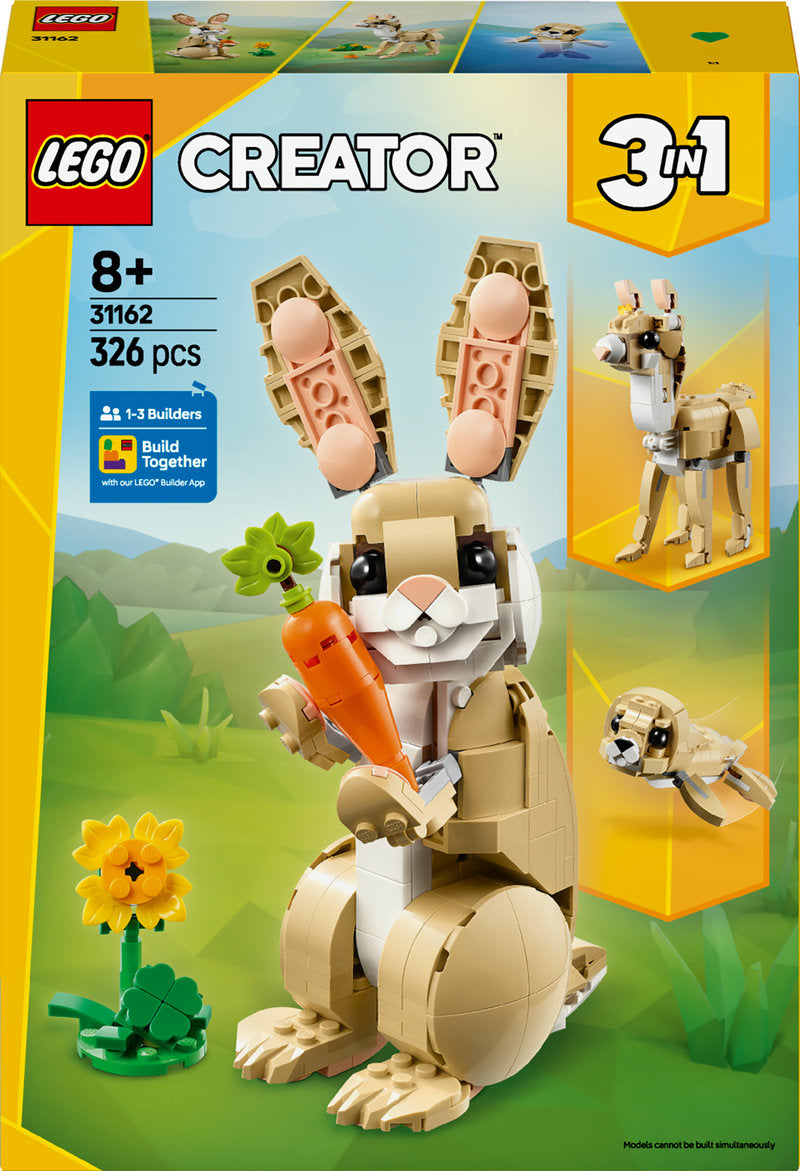 Lego® Creator 3In1 Cute Bunny Toy Animal Playset 31162