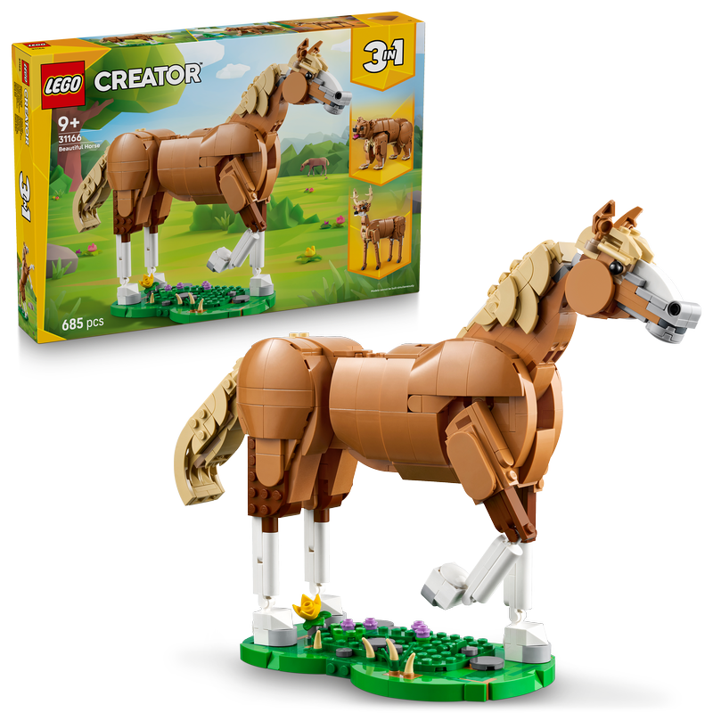 Lego® Creator 3In1 Beautiful Horse Toy Animal Building Set 31166
