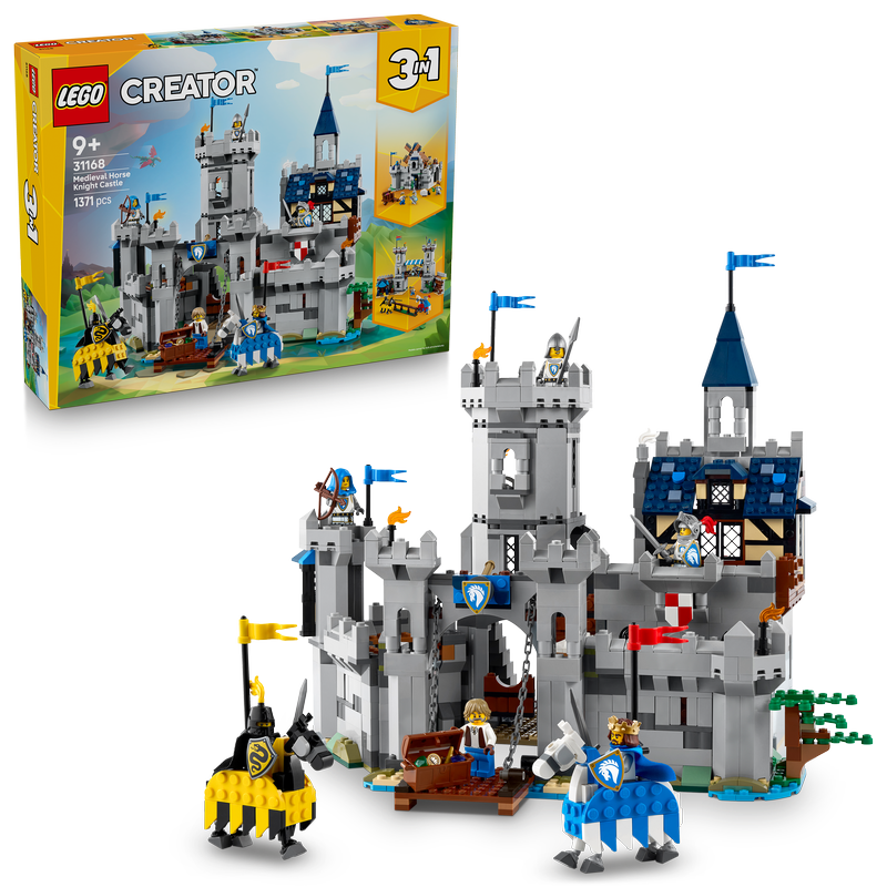 Lego® Creator 3In1 Medieval Horse Knight Castle Playset Building Toy 31168