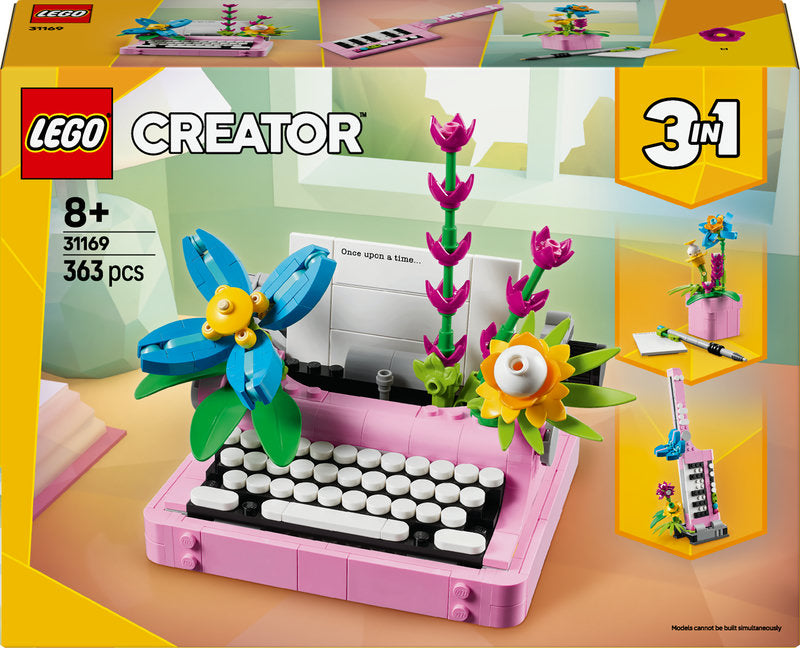 Lego® Creator 3In1 Typewriter With Flowers 31169