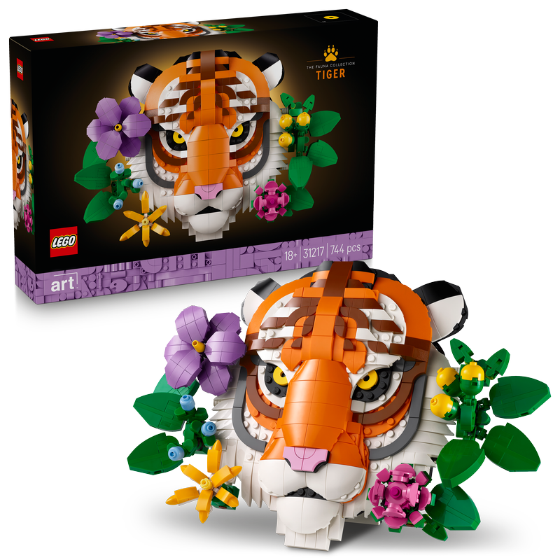 Lego® Art The Fauna Collection – Tiger, Housewarming Gift For A New Home 31217