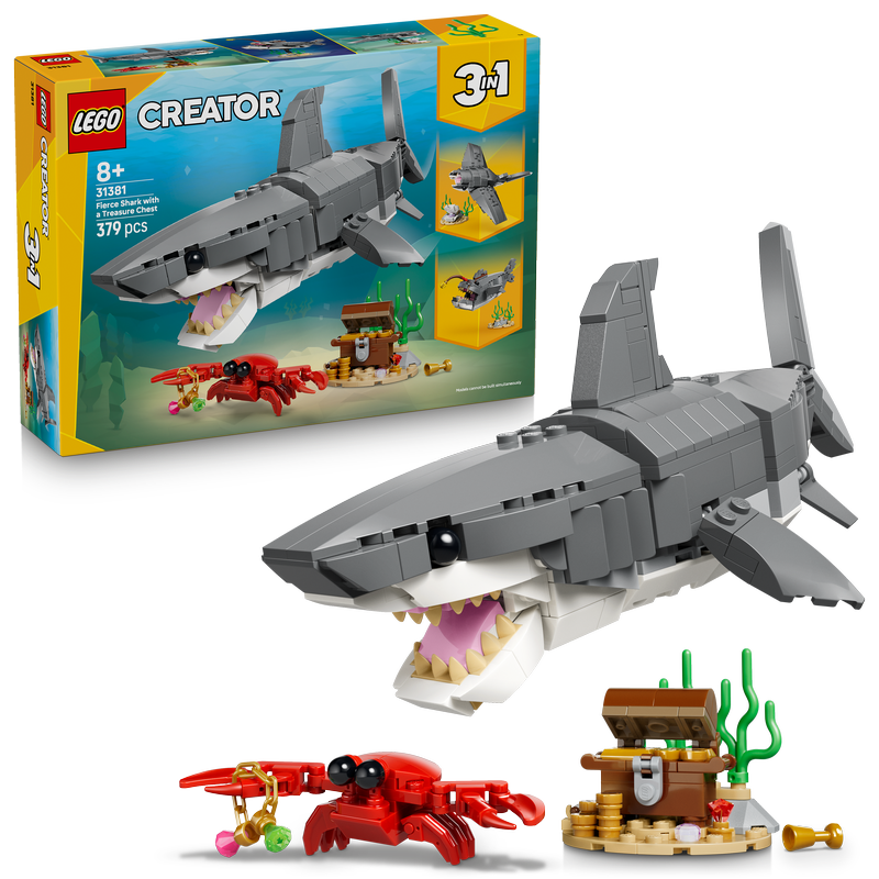 Lego® Creator Fierce Shark With A Treasure Chest 31381