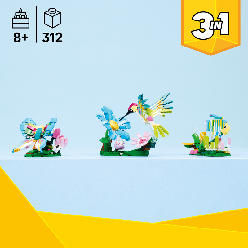 Lego® Creator 3 In1 Wild Animals: Colourful Hummingbird Decor 31384