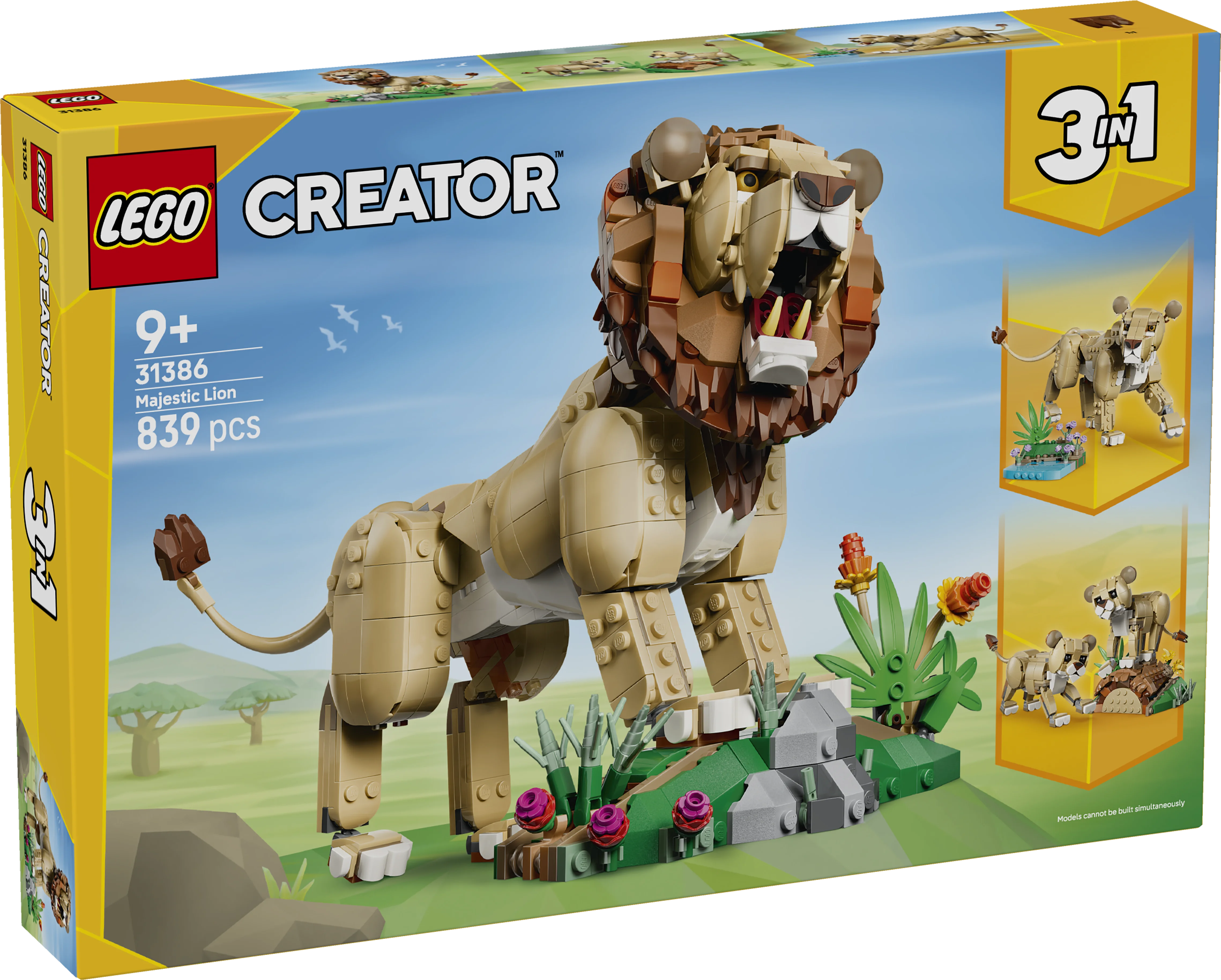 Lego Creator 3 In 1 Wild Animals: Majestic Lion 31386