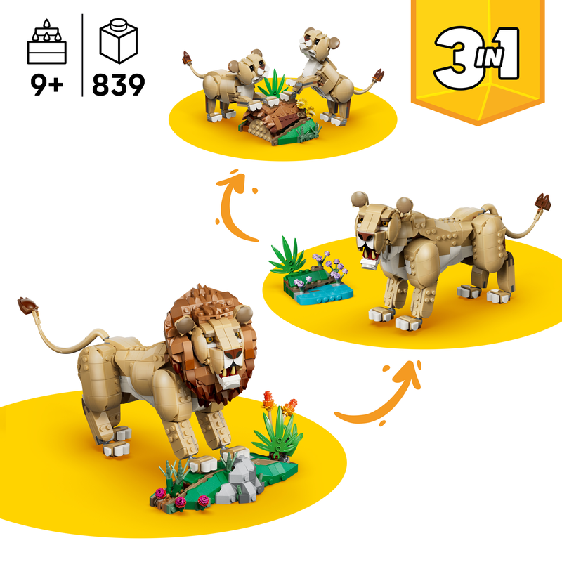 Lego Creator 3 In 1 Wild Animals: Majestic Lion 31386
