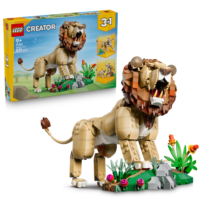 Lego Creator 3 In 1 Wild Animals: Majestic Lion 31386