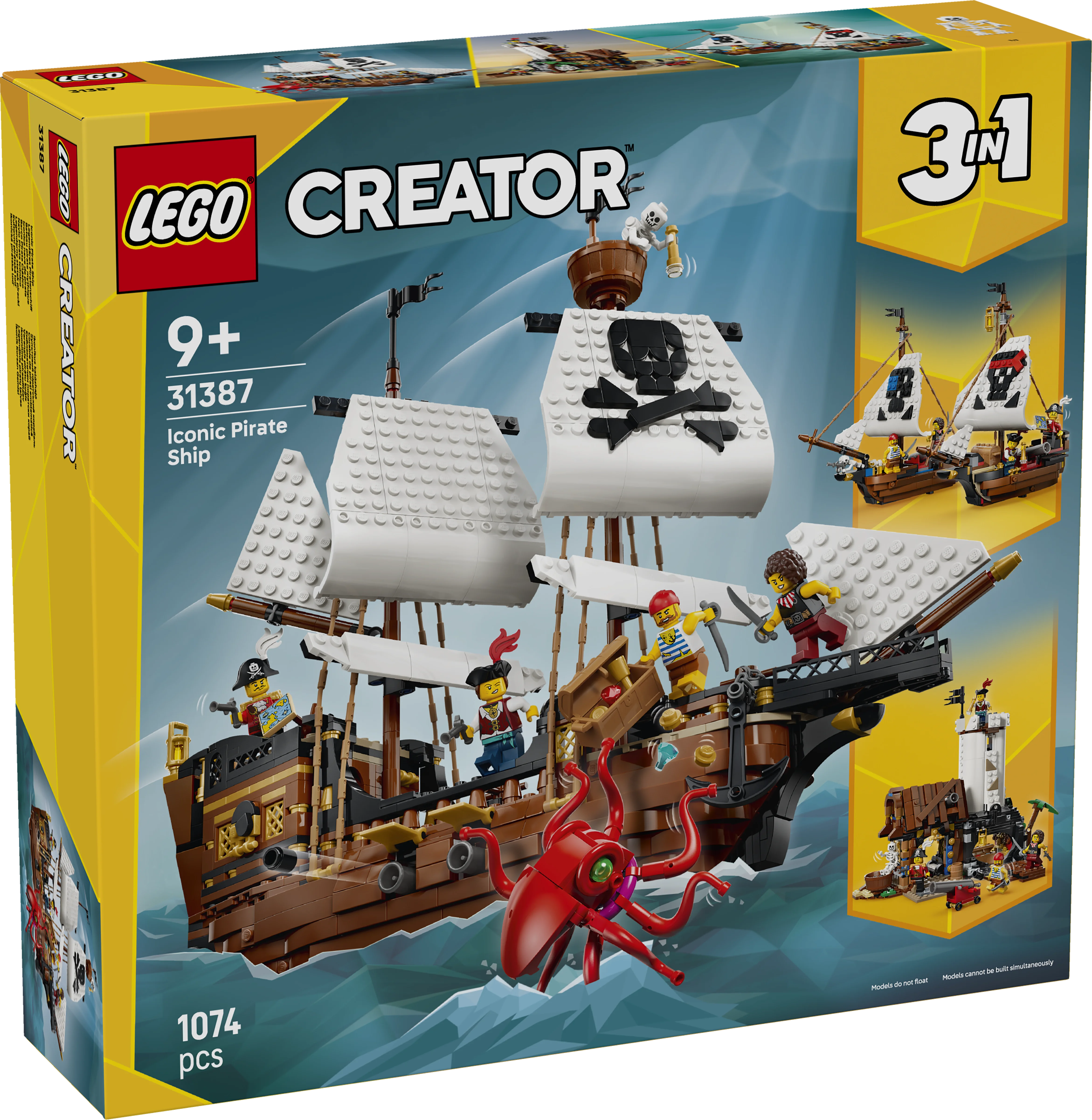 Lego Creator 3 In 1 Iconic Pirate Ship Toy 31387