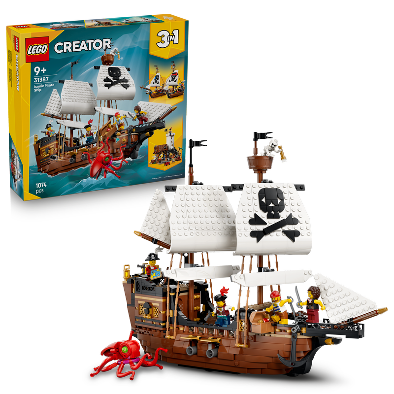 Lego Creator 3 In 1 Iconic Pirate Ship Toy 31387