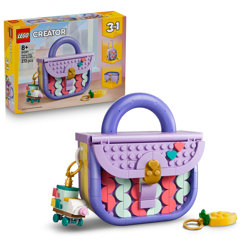 Lego Creator 3 In 1 Art Fashion Bag With Storage 31391