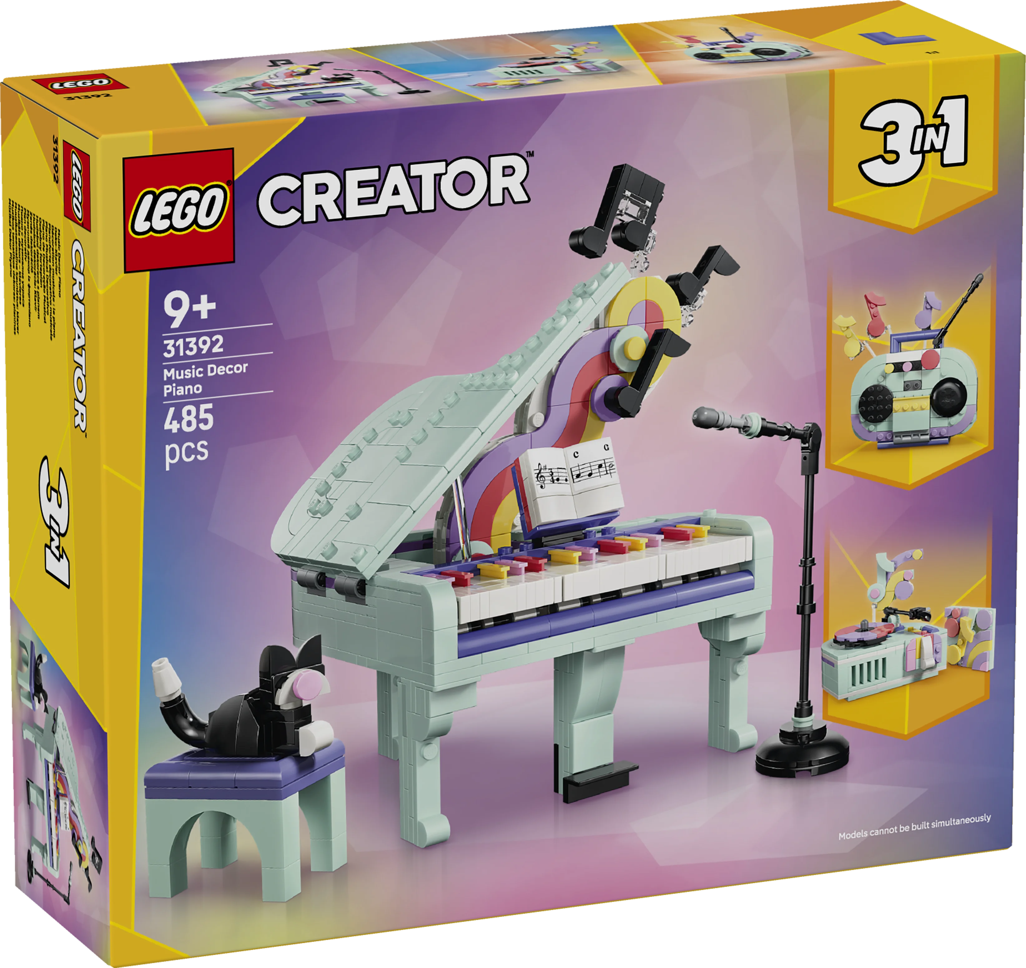 Lego Creator 3 In 1 Music Decor Piano With Cat 31392