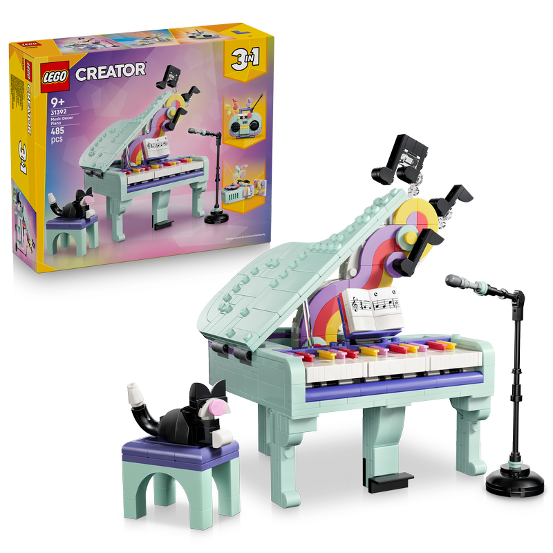 Lego Creator 3 In 1 Music Decor Piano With Cat 31392