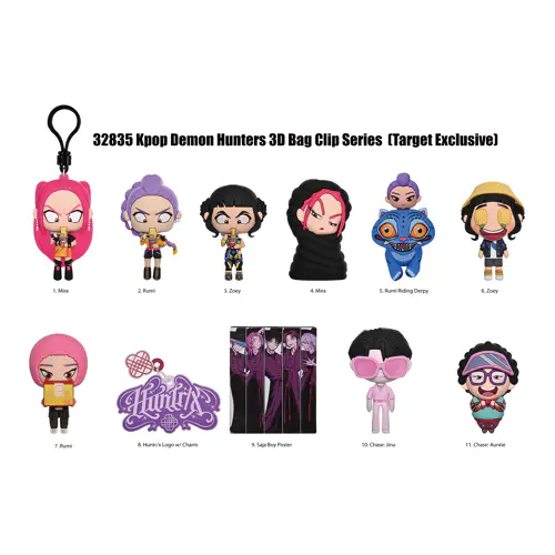 K-Pop Demon Hunters Special Edition Bag Clips Blind Bag Assortment