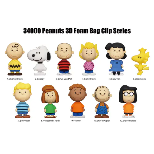 Peanuts Snoopy Bag Clips Blind Bags Assortment